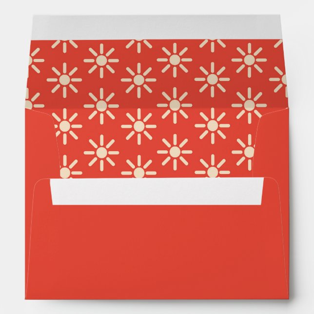 Retro Groovy 70s Wedding Envelope (Back (Bottom))