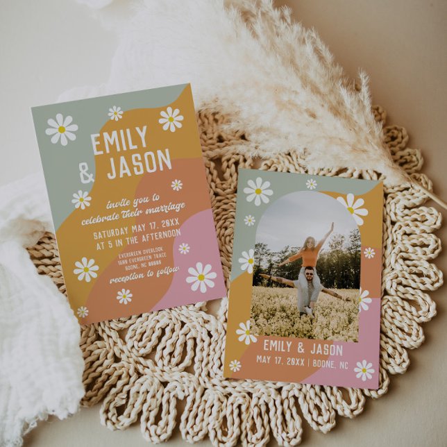 retro groovy 70's wedding invitation (Creator Uploaded)