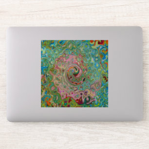 Retro Groovy Abstract Colourful Rainbow Swirl