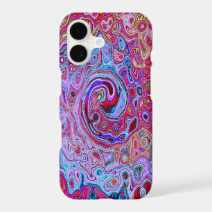 Retro Groovy Abstract Lavender and Magenta Swirl