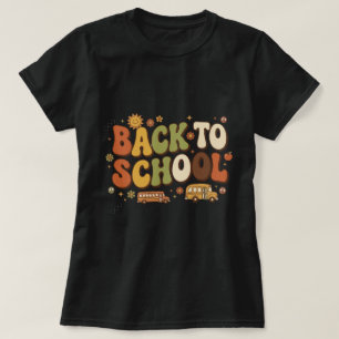 Retro Groovy Back to School Design T-Shirt
