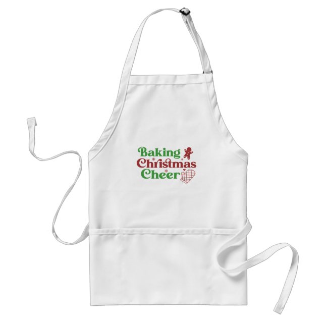 Retro Groovy Baking Christmas Cheer Standard Apron (Front)