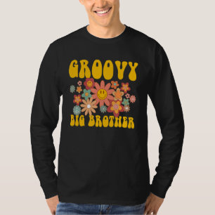 Retro Groovy Big Brother Matching Family 1st Birth T-Shirt
