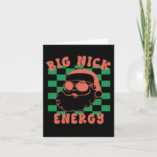 Retro Groovy Big Nick Santa Energy Christmas Xmas Card