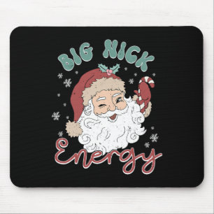 Retro Groovy Big Nick Santa Energy Fun Christmas X Mouse Pad