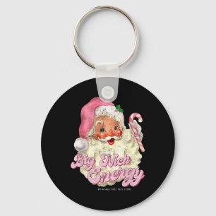 Retro Groovy Big Nick Santa Energy Pink Santa Chri Key Ring