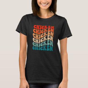Retro Groovy Boho 70s Vintage Chicken Poultry Anim T-Shirt