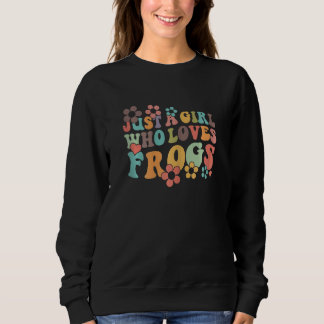 Retro Groovy Boho Hippie Just A Girl Who Loves Fro Sweatshirt