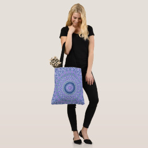 Retro Groovy Boho Trippy Hippie Jewel-Tone Mandala Tote Bag