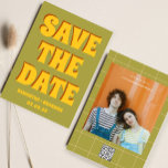 Retro Groovy Bold & Bright Boho Wedding Qr Code  Save The Date<br><div class="desc">Retro Groovy Bold & Bright Boho Wedding Qr Code</div>