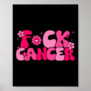 Retro Groovy Breast Cancer Awareness Poster