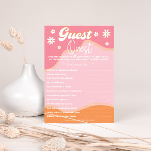 Retro Groovy Bridal Shower, 70s Hippie Vibes Daisy