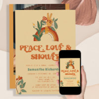 Retro Groovy Bridal Shower Invitation