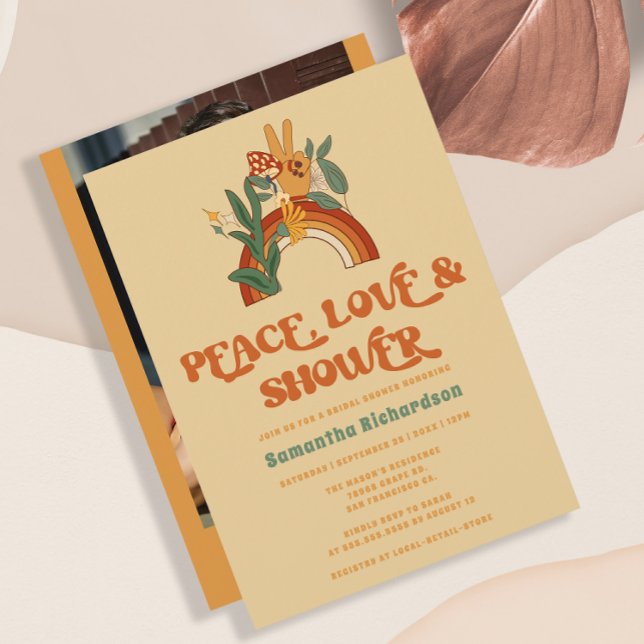 Retro Groovy Bridal Shower Invitation (Creator Uploaded)