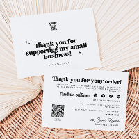 Retro Groovy Business Thank You QR Code