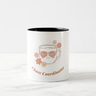 Retro Groovy Chaos Coordinator MAMA Coffee Mug