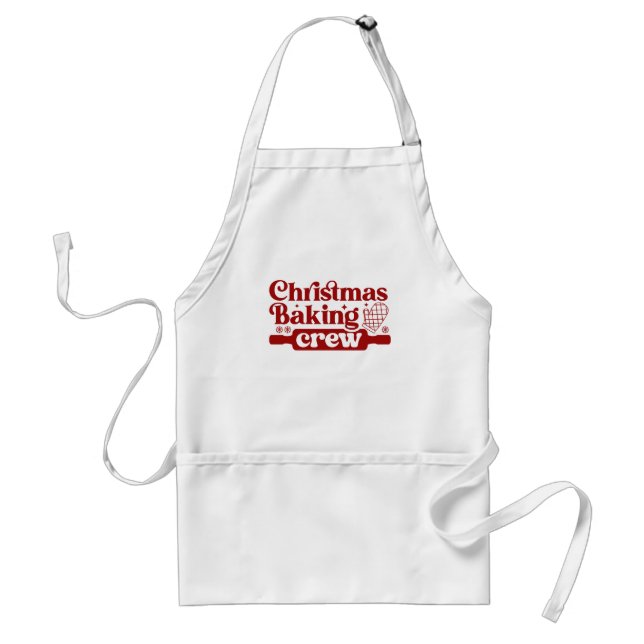 Retro Groovy Christmas Baking Crew Standard Apron (Front)