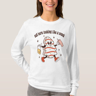 Retro Groovy Christmas Tree Cake dip tumbler T-Shirt