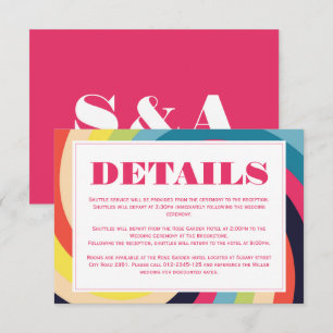 Retro Groovy Colourful Psychedelic Playful Enclosure Card