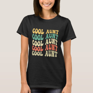 Retro Groovy Cool Auntie Women Cute New Auntie Aun T-Shirt