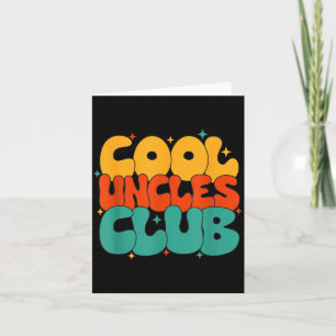 Retro Groovy Cool Uncles Club Funny New Uncle Card
