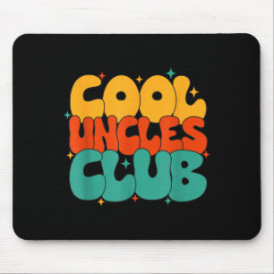 Retro Groovy Cool Uncles Club Funny New Uncle Mouse Pad
