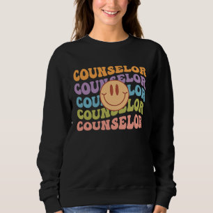 Retro Groovy Counselor Back to School Colorful Men Sweatshirt