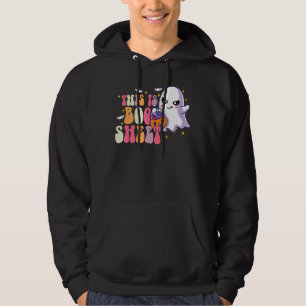 Retro Groovy Cute Ghost Spooky Halloween This Is B Hoodie