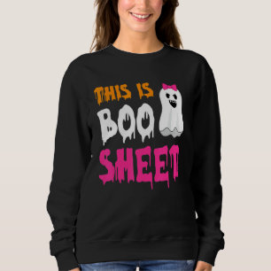 Retro Groovy Cute Ghost Spooky Halloween This Is B Sweatshirt