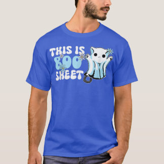 Retro Groovy Cute Ghost Spooky Halloween This Is B T-Shirt