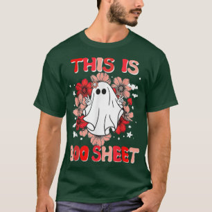 Retro Groovy Cute Ghost Spooky Halloween This Is B T-Shirt
