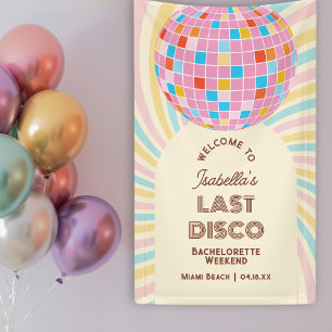 Retro Groovy Disco Bachelorette Weekend Welcome Banner