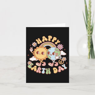 Retro Groovy Earth Day 2025 Planet Anniversary Wom Card