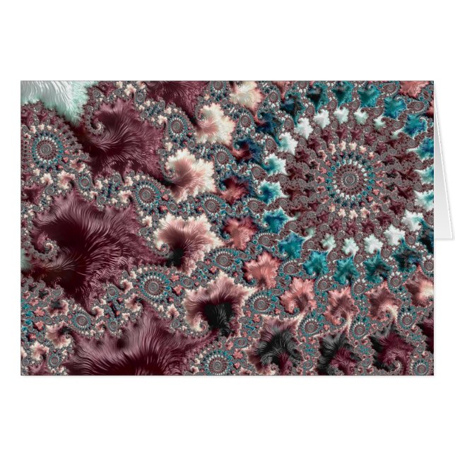 Retro Groovy Eclectic Bohemian Spiral Fractal (Front Horizontal)