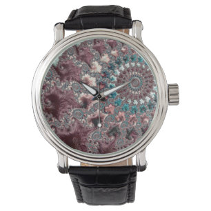 Retro Groovy Eclectic Bohemian Spiral Fractal Watch