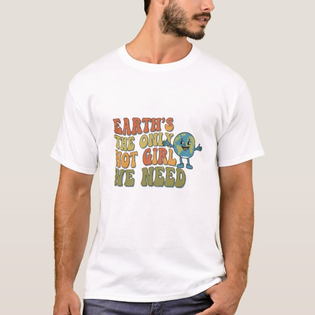 Retro Groovy Environmental T-Shirt (Front)