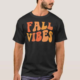 Retro Groovy Fall Vibes Women Girls Hello Fall Tha T-Shirt