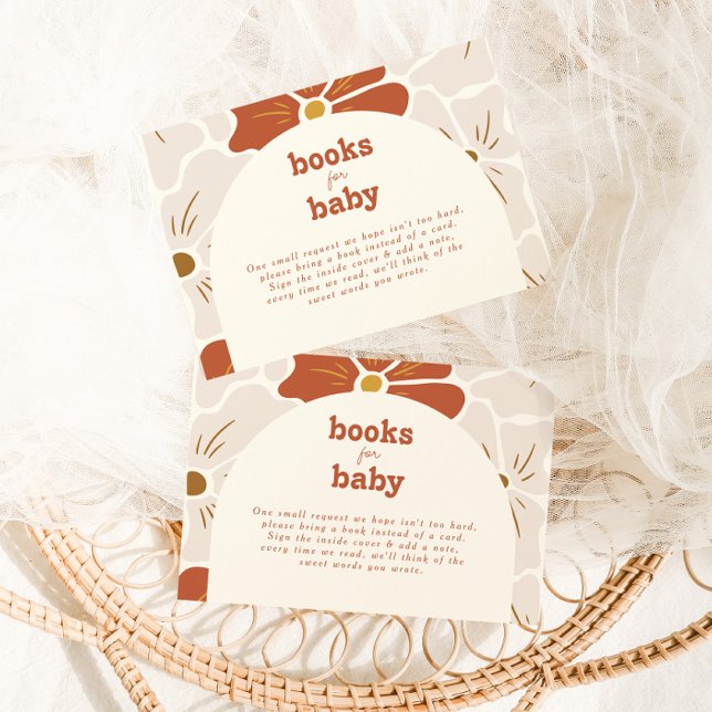 Retro Groovy Floral Arch Baby in Bloom | Boho Enclosure Card (Creator Uploaded)