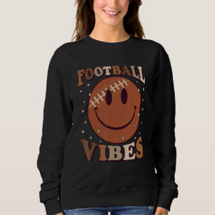 Retro Groovy Football Vibes Family Matching Footba Sweatshirt