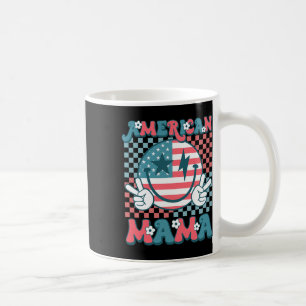 Retro Groovy Fourth 4th Of July Smile For Mum Amer Coffee Mug