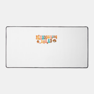 Retro Groovy Friendsgiving Squad Team Turkey Thank Desk Mat