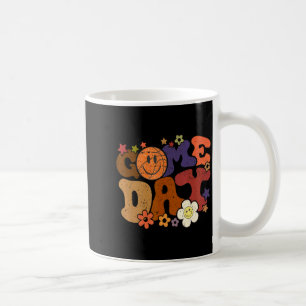 Retro groovy game day basketball season basketball coffee mug