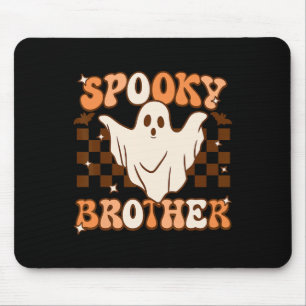 Retro Groovy Ghost Spooky Brother Costume Matching Mouse Pad