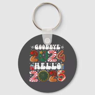 Retro Groovy Good Key Ring