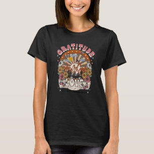 Retro Groovy Gratitude Love Outdoor Adventure Wild T-Shirt