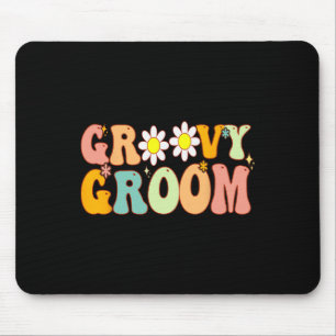 Retro Groovy Groom Shower Party Bridesmaid Wedding Mouse Pad