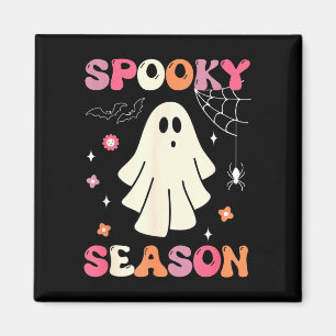 Retro groovy halloween funny cute ghost spooky magnet