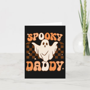 Retro Groovy Halloween Ghost Spooky Daddy Costume Card