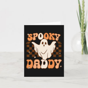 Retro Groovy Halloween Ghost Spooky Daddy Costume Card
