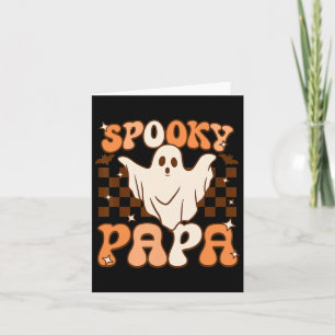 Retro Groovy Halloween Ghost Spooky Papa Costume Card